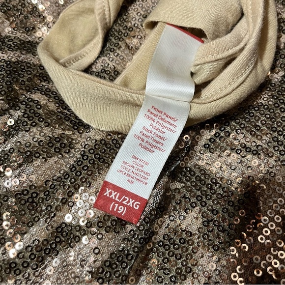 #7 Not So Mystery Maeve Size 6 No boundaries Sequined Shirt XXL - Picture 6 of 9
